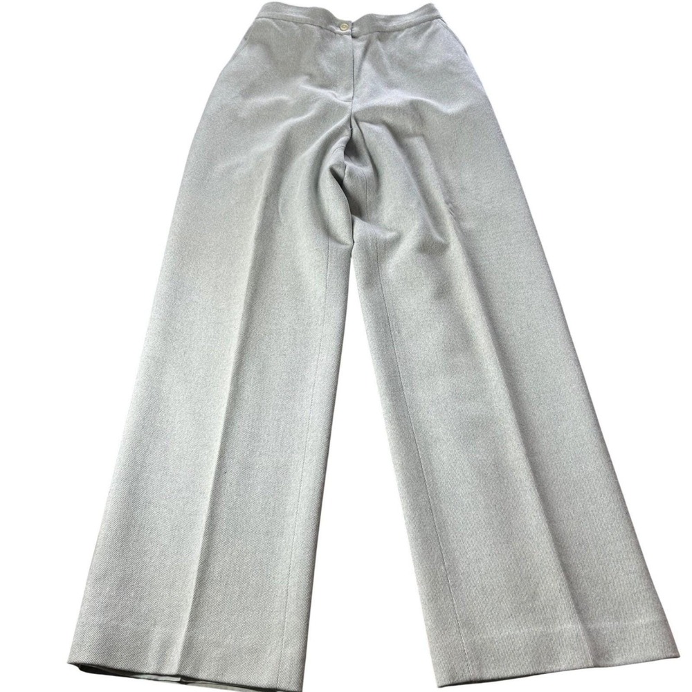 Vtg Lauren Ralph Lauren Wms Wool Trousers 6 Sage Green Wide Leg High Rise Preppy